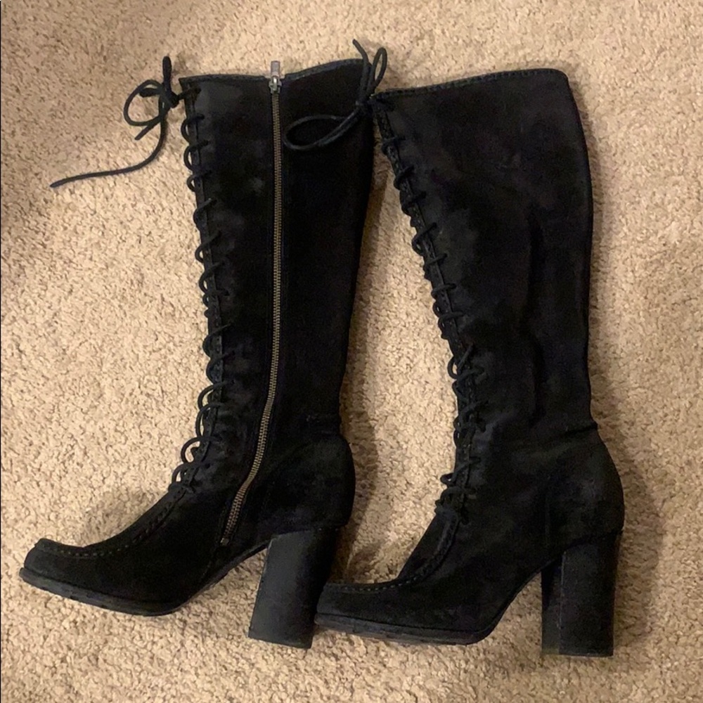 Frye Suede Lace Up Boots